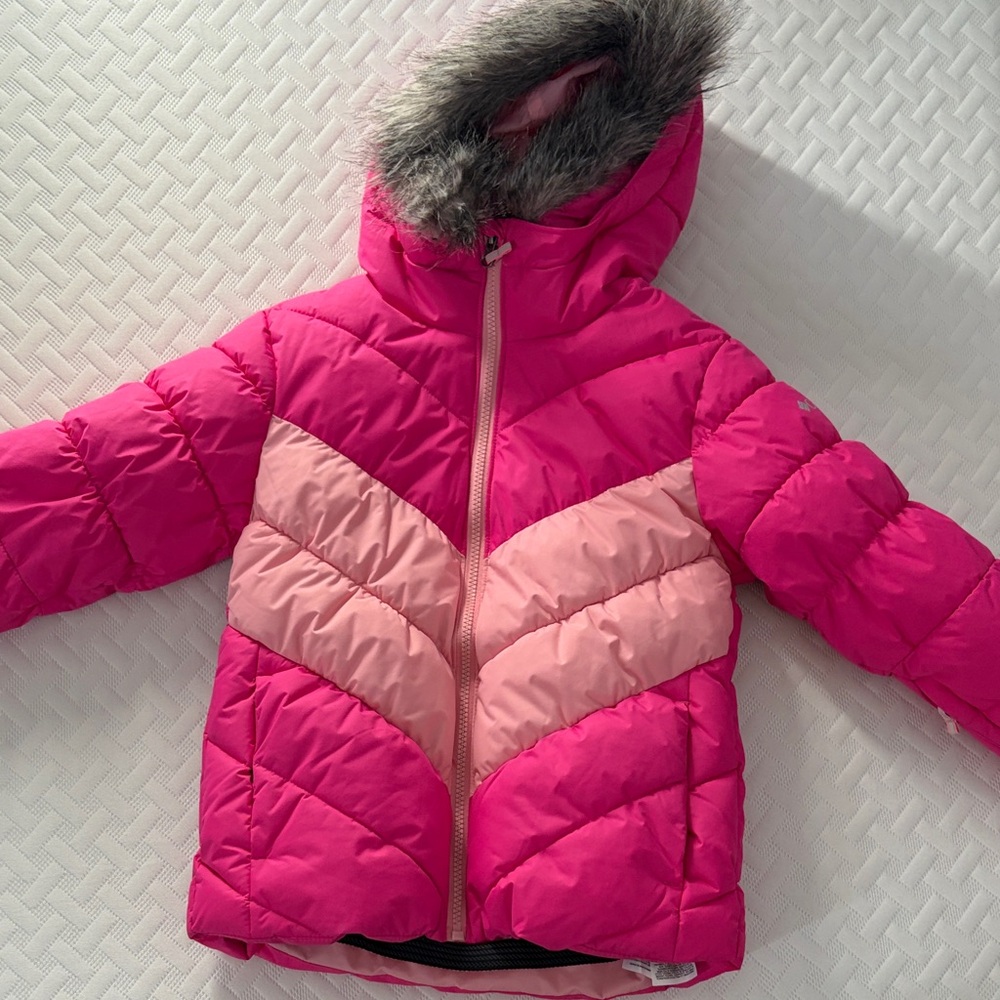 Kids Columbia Pink Puffer Jacket